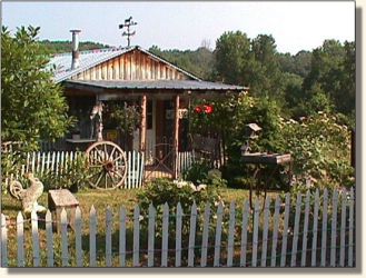 Wit's End Farm complete with authentic outhouse! (25,329 bytes)